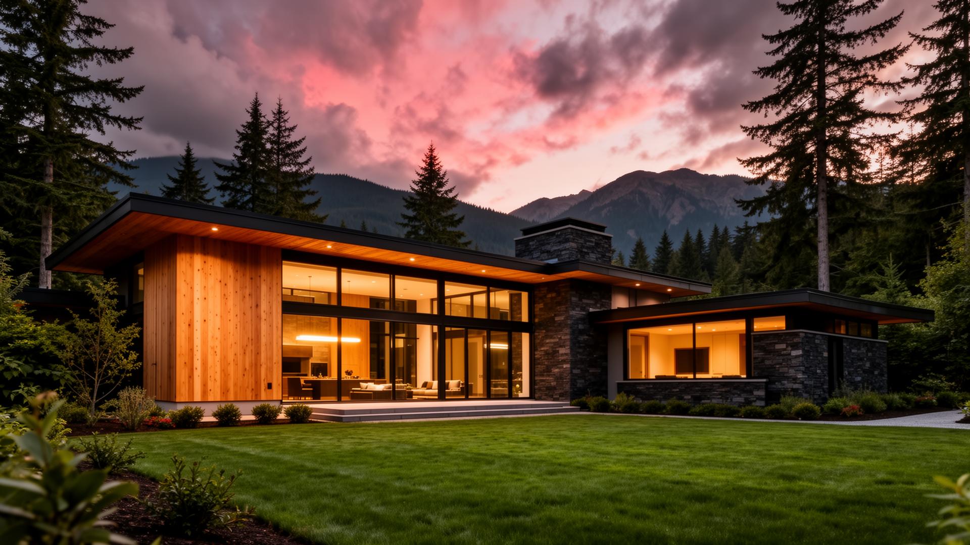 Modern luxury custom home built by YT Green Homes